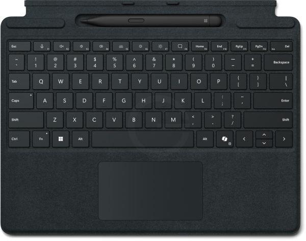 Microsoft Surface Pro 8/9/10/11 Type Cover mit Slim Pen 2 Schwarz #D